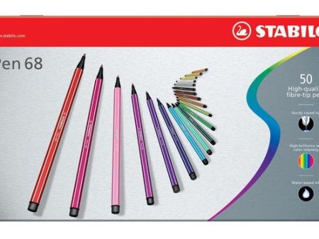 Pennarelli Stabilo Pen 68 - 50 pezzi Hot on Sale