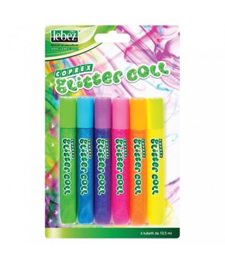 Colla glitter 10 ml 6 colori fluo Cheap