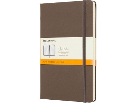 Taccuino Moleskine 13x21 marrone pag. bianche Online Sale