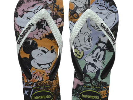 Chinelo Havaianas Disney Stylish Mickey e Amigos Preto Fashion