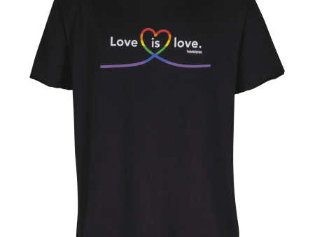 Camiseta Havaianas Algodão Estampada Pride Love is Love Hot on Sale