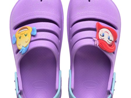 Chinelo Clog Havaianas Infantil Princesa Ariel Roxo Online Sale