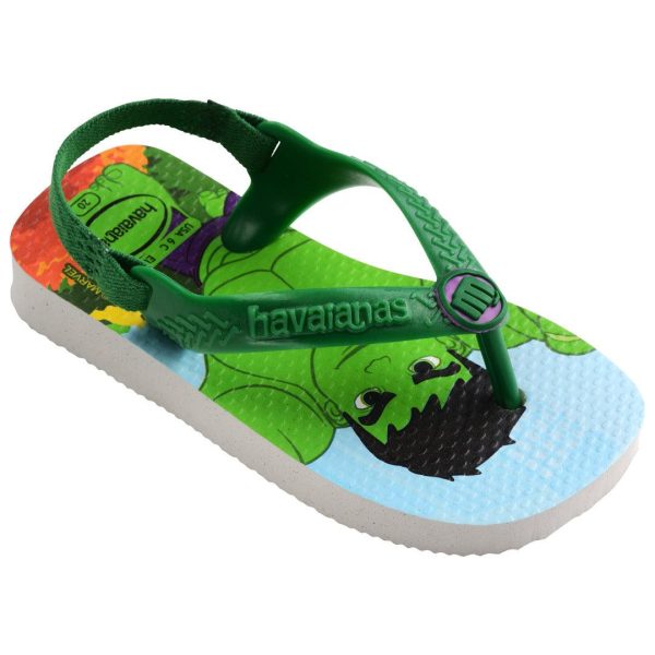 Chinelo Havaianas Baby Marvel Hulk Branco Sale