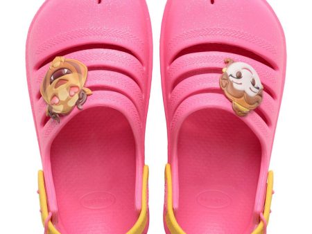 Chinelo Clog Havaianas Infantil Princesa Bela Ciber Pink Sale