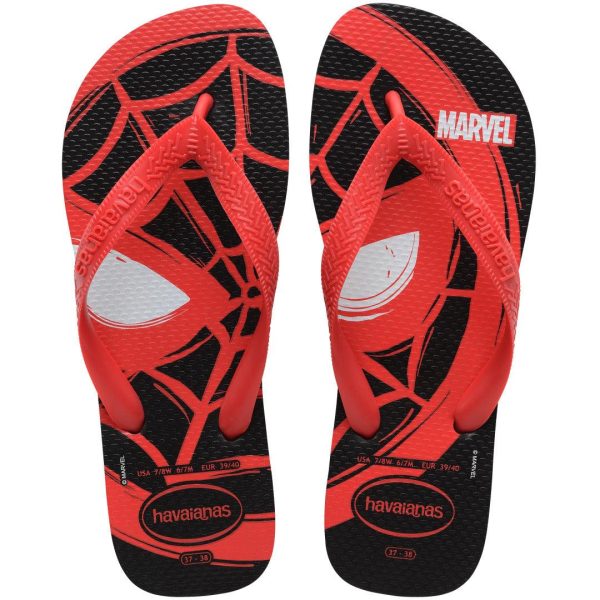 Chinelo Havaianas Top Marvel Logomania Homem Aranha Vermelho Supply