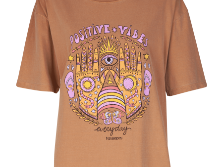 Camiseta Feminina Havaianas Positive Vibes Fashion