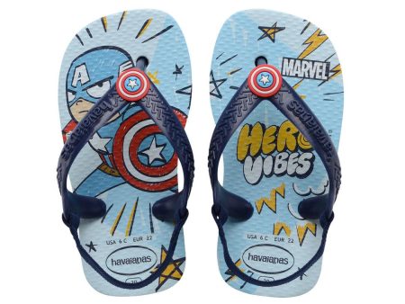 Chinelo Havaianas Baby Marvel Capitão América Azul Sale