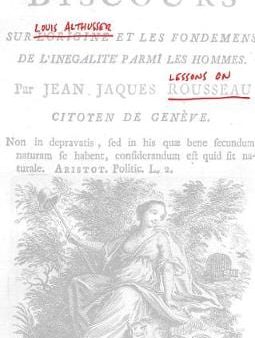 Louis Althusser: Lessons on Rousseau [2019] paperback Supply